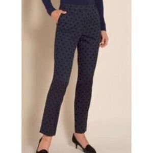 Soft Surroundings black velvet polka dot pant Mp